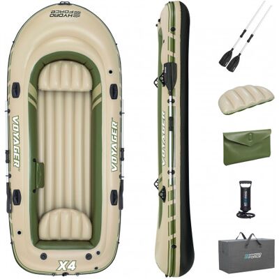 BESTWAY Hydro-Force Voyager X4 Bateau gonflable, 350 x 145 x 49 cm 65156 - Publicité BESTWAY Hydro-Force Voyager X4 Bateau gonflable, 350 x 145 x 49 cm 65156 - Publicité