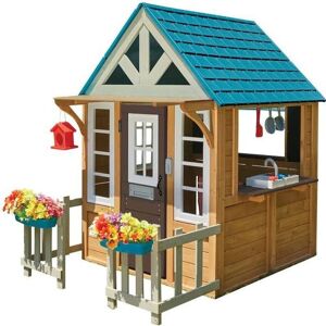 Kidkraft Maisonnette en bois FSC cabane d'extérieur enfant Lakeside Bungalow avec cuisine et dinette - KidKraft marron TU - Publicité