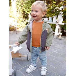 Vertbaudet Blouson coupe-vent bébé garçon colorblock vert d'eau VERT 36M(97CM) - Publicité