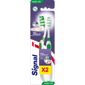 Signal Pack de 2 Brosses a Dents Integral 8 Soin Complet Souple