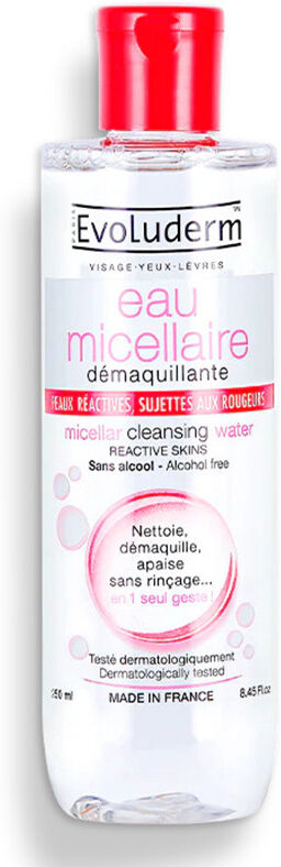 Evoluderm Eau Micellaire Démaquillante Peaux Réactives, Sujettes Aux Rougeurs 250ml