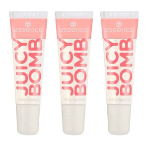 Essence Lot de 3 Gloss a Levres Juicy Bomb Shiny Lipgloss