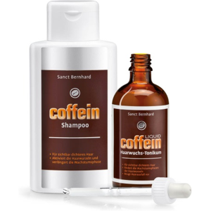 Sanct Bernhard Soins des cheveux à la caféine : Shampoing 250 ml + Tonique 100 ml, kit