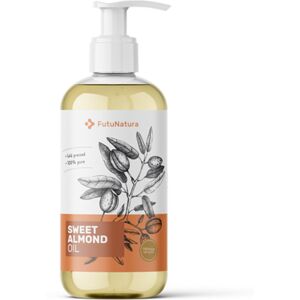 FutuNatura Huile d'amande 100% pure avec flacon pompe, 300 ml