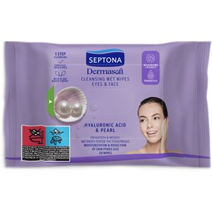 Septona Lingettes nettoyantes pour le visage a l'acide hyaluronique, 20 lingettes