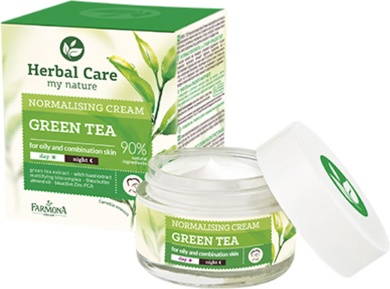 Herbal Care Crème pour peaux grasses et mixtes au thé vert, 50 ml