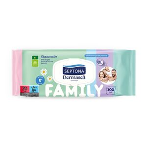 Septona Lingettes hydratantes pour bébé Dermasoft, 100 lingettes