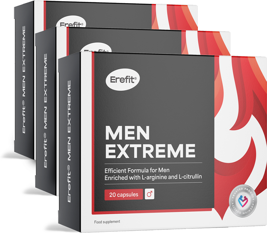 Erefit® 3x Men Extreme – complexe pour hommes, ensemble 60 gélules