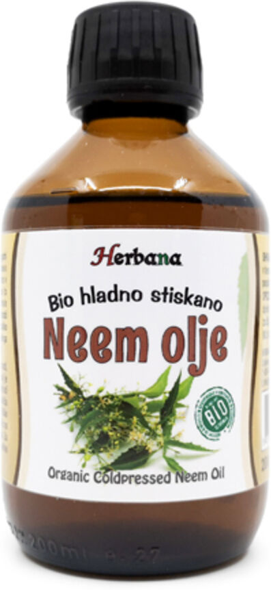 Herbana Huile de neem, BIO, pressée à froid, 200 ml