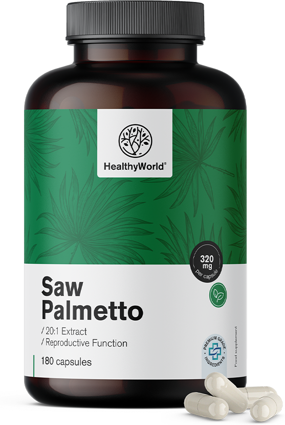 HealthyWorld® Saw Palmetto ? Palmier nain 320 mg, 180 gélules