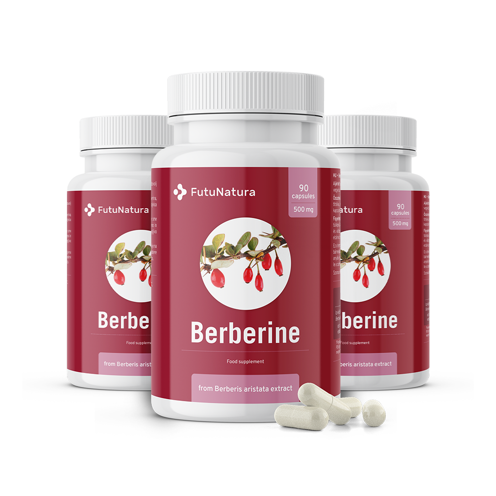 FutuNatura 3x Berbérine 500 mg, ensemble 270 gélules