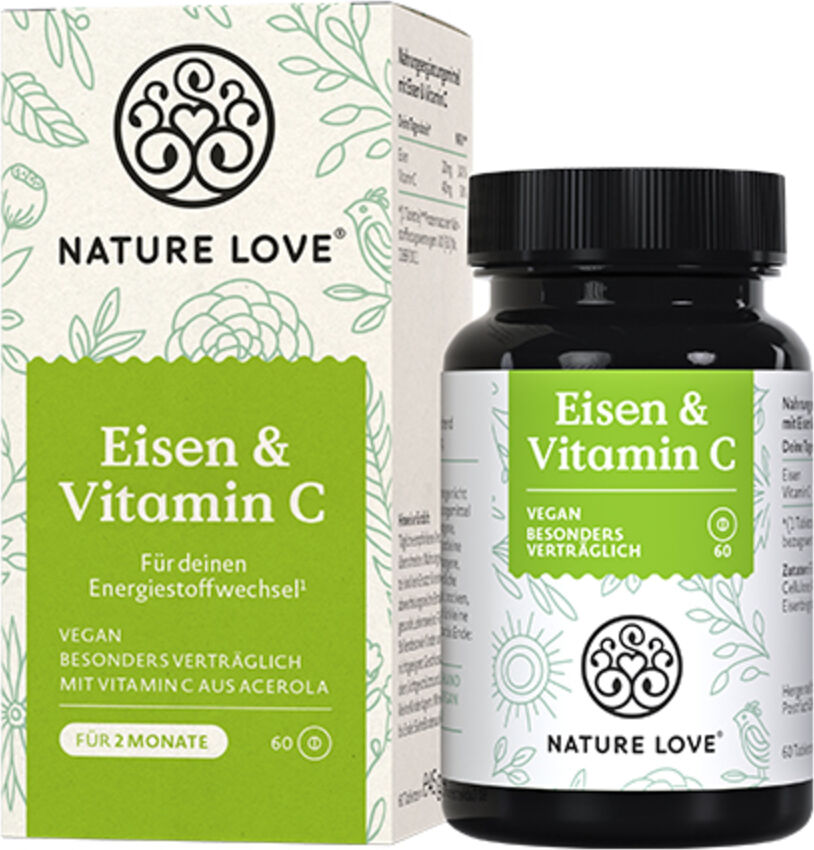 Nature Love Bisglycinate ferreux, 60 comprimés