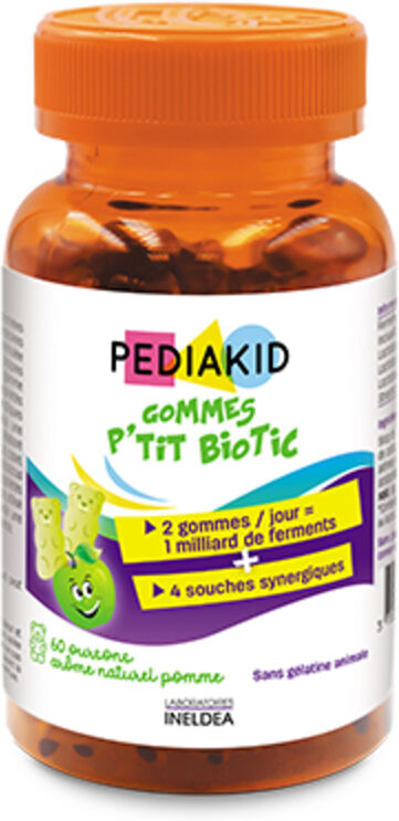 Pediakid Cultures microbiologiques pour enfants, 60 oursons gommeux