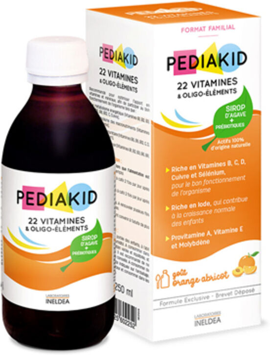 Pediakid Sirop multivitamines pour enfants, 125 ml