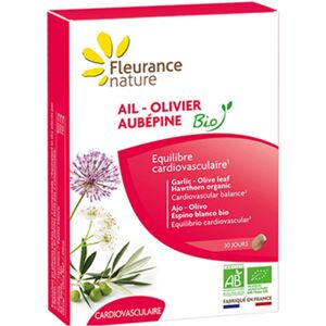 Fleurance Nature BIO Ail + feuilles d'olivier + aubepine, 60 comprimes