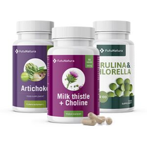 FutuNatura DETOX: Chardon Marie + Artichaut + Algues Spiruline, kit