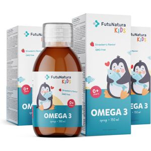 FutuNatura KIDS 3x OMEGA 3 - Sirop pour enfants, ensemble 450 ml