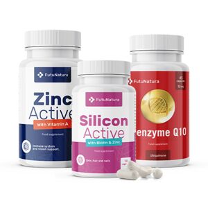 FutuNatura Source minerale : Zinc Active + Silicium Active + Coenzyme Q10, kit