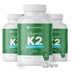 FutuNatura 3x Vitamine K2 MK-7 200 ?g, ensemble 540 gelules