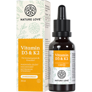 Nature Love Vitamine D3 + K2, gouttes, 30 ml