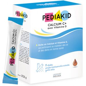 Pediakid Calcium + vitamine D3 pour enfants, 14 sachets