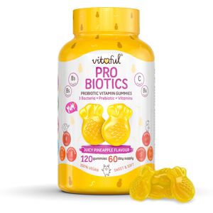 Vitaful PRO BIOTICS - Cultures microbiologiques avec vitamines, 120 bonbons gelifies