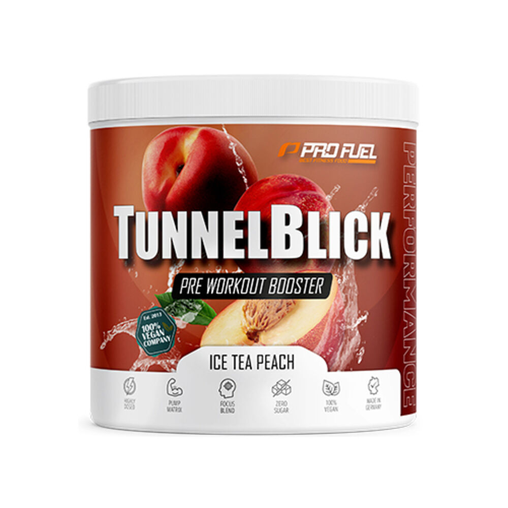 ProFuel Complexe de caféine végétalien TunnelBlick – Thé glacé à la pêche, 360 g