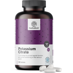 HealthyWorld Citrate de Potassium 1000mg - 540 Comprimés - Publicité HealthyWorld Citrate de Potassium 1000mg - 540 Comprimés - Publicité