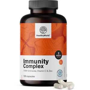 HealthyWorld 3x Complexe Immunité - Soutien immunitaire - 360 capsules - Publicité HealthyWorld 3x Complexe Immunité - Soutien immunitaire - 360 capsules - Publicité