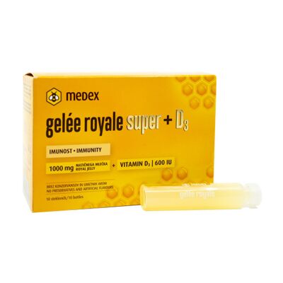 Medex Gelée royale super + vitamine D3, 10 bouteilles