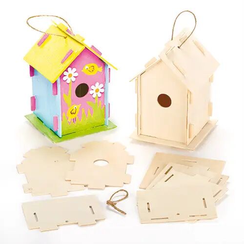 Baker Ross Kits de maisons en bois pour oiseaux (Paquet de 2) Kits D'artisanat En Bois
