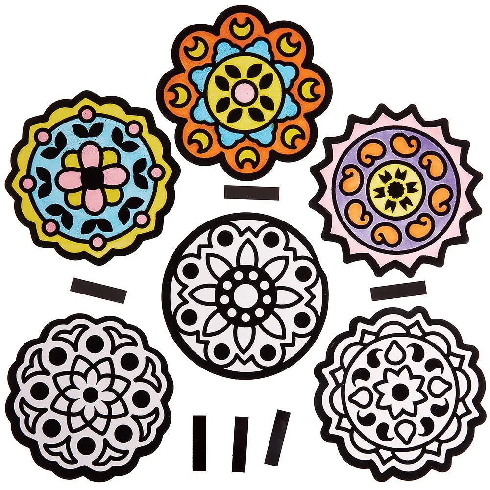 Baker Ross Art floues magnets motif Rangoli (Paquet de 12) Kits D'Artisanat