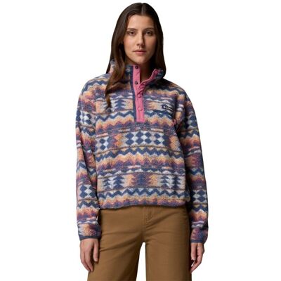 Columbia - Helvetia II Printed Cropped Half Snap - Polaire femme Sea Salt / Retrotree - M - Publicité Columbia - Helvetia II Printed Cropped Half Snap - Polaire femme Sea Salt / Retrotree - M - Publicité