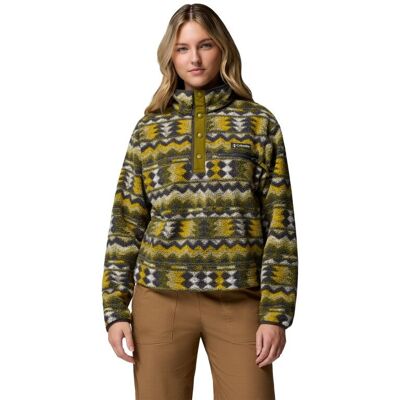 Columbia - Helvetia II Printed Cropped Half Snap - Polaire femme Mossy Green / Retrotree - M - Publicité Columbia - Helvetia II Printed Cropped Half Snap - Polaire femme Mossy Green / Retrotree - M - Publicité