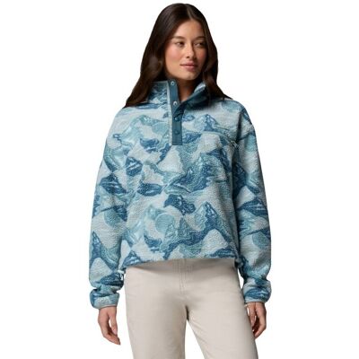 Columbia - Helvetia II Printed Cropped Half Snap - Polaire femme Marine Light / Sunscape - M - Publicité Columbia - Helvetia II Printed Cropped Half Snap - Polaire femme Marine Light / Sunscape - M - Publicité