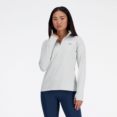 New Balance - Sport Essentials Space Dye Quarter Zip - Polaire femme Grey - S - Publicité New Balance - Sport Essentials Space Dye Quarter Zip - Polaire femme Grey - S - Publicité