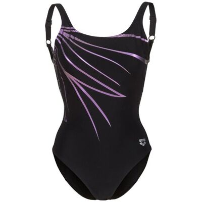 Arena - Swimsuit Lili Squared Back - Maillot de bain natation femme Black - 44 - Publicité Arena - Swimsuit Lili Squared Back - Maillot de bain natation femme Black - 44 - Publicité