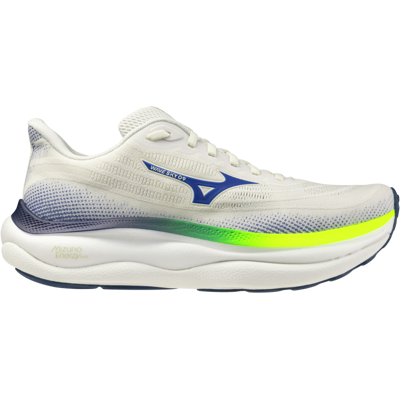 Mizuno - Wave Sky 9 - Chaussures running homme Snow White / Surf the Web / Lightning Yellow - 44.5 - Publicité Mizuno - Wave Sky 9 - Chaussures running homme Snow White / Surf the Web / Lightning Yellow - 44.5 - Publicité