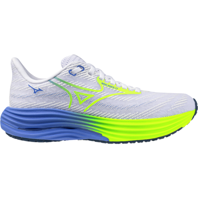 Mizuno - Wave Rider 29 - Chaussures running femme White / Lightning Yellow / Ultramarine - 38.5 - Publicité Mizuno - Wave Rider 29 - Chaussures running femme White / Lightning Yellow / Ultramarine - 38.5 - Publicité