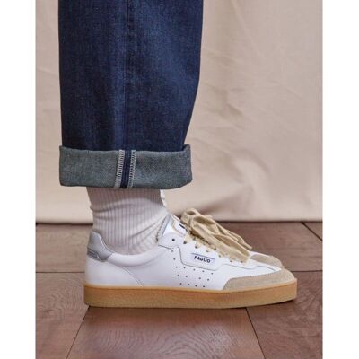 Faguo - Lumbo Baskets Leather Suede - Chaussures lifestyle femme White - 37 - Publicité Faguo - Lumbo Baskets Leather Suede - Chaussures lifestyle femme White - 37 - Publicité