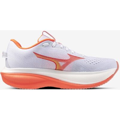 Mizuno - Wave Rider 30 - Chaussures running femme White / Flamingo Coral / Lime Pulp - 40 - Publicité Mizuno - Wave Rider 30 - Chaussures running femme White / Flamingo Coral / Lime Pulp - 40 - Publicité
