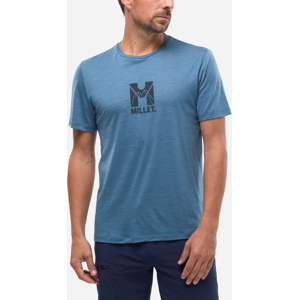 Millet - Ubic Wool Ts Ss M - T-shirt homme Coronet Blue - M - Publicité Millet - Ubic Wool Ts Ss M - T-shirt homme Coronet Blue - M - Publicité