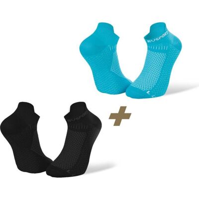 BV Sport - Light 3D Ultra Court - Chaussettes running Black / Blue - 42 - 44 - Publicité BV Sport - Light 3D Ultra Court - Chaussettes running Black / Blue - 42 - 44 - Publicité