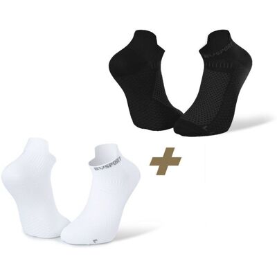 BV Sport - Light 3D Ultra Court - Chaussettes running Black / White - 39 - 41 - Publicité BV Sport - Light 3D Ultra Court - Chaussettes running Black / White - 39 - 41 - Publicité