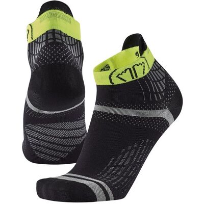 Sidas - Run Feel - Chaussettes running Black / Yellow - 42 - 43 - Publicité Sidas - Run Feel - Chaussettes running Black / Yellow - 42 - 43 - Publicité