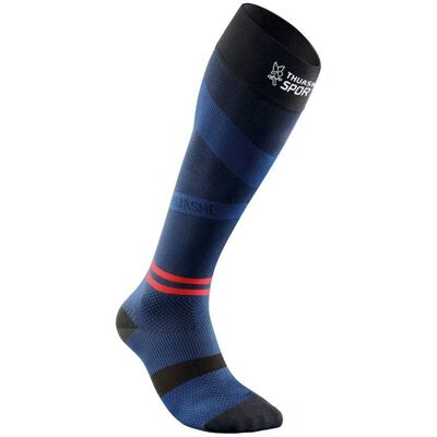 Thuasne - Up Activ Compression Socks High - Chaussettes de compression Noir / Bleu Foncé / Rouge - L / 43 - 46 - Publicité Thuasne - Up Activ Compression Socks High - Chaussettes de compression Noir / Bleu Foncé / Rouge - L / 43 - 46 - Publicité