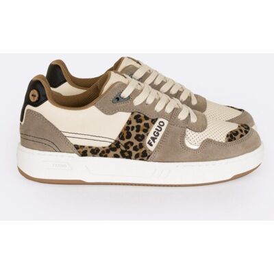 Faguo - Ceiba Suede Woven - Chaussures lifestyle femme Ecru / Taupe / Leopard - 41 - Publicité Faguo - Ceiba Suede Woven - Chaussures lifestyle femme Ecru / Taupe / Leopard - 41 - Publicité