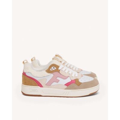 Faguo - Dahlia Leather Suede - Chaussures lifestyle femme White / Dusty Pink - 38 - Publicité Faguo - Dahlia Leather Suede - Chaussures lifestyle femme White / Dusty Pink - 38 - Publicité