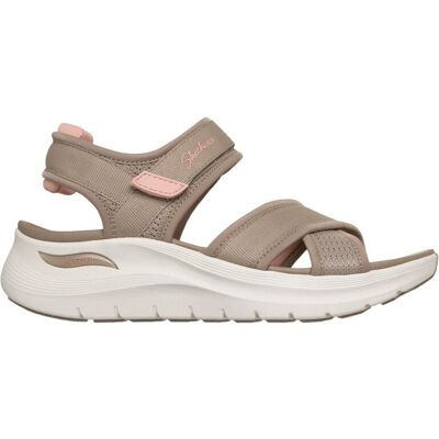 Skechers - Arch Fit 2.0 Sandal - Feelin' - Sandales randonnée femme Taupe / Corail - 36 - Publicité Skechers - Arch Fit 2.0 Sandal - Feelin' - Sandales randonnée femme Taupe / Corail - 36 - Publicité