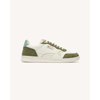 Faguo - Commute 1 Leather Suede - Chaussures lifestyle homme White / Kaki - 46 - Publicité Faguo - Commute 1 Leather Suede - Chaussures lifestyle homme White / Kaki - 46 - Publicité
